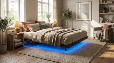 Schwebende Betten fürs moderne Schlafzimmer