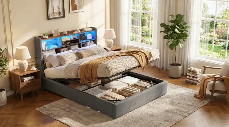Platzsparende Betten im Schlafzimmer